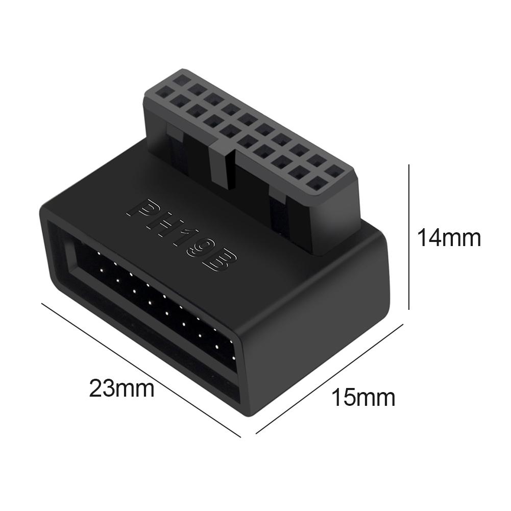 1/2/3/5PCS USB 3.0 19P 20P 90 Degree Computer Motherboard Header Adapter Plug-in Converter PC Desktop Mainboard Connector Plugs