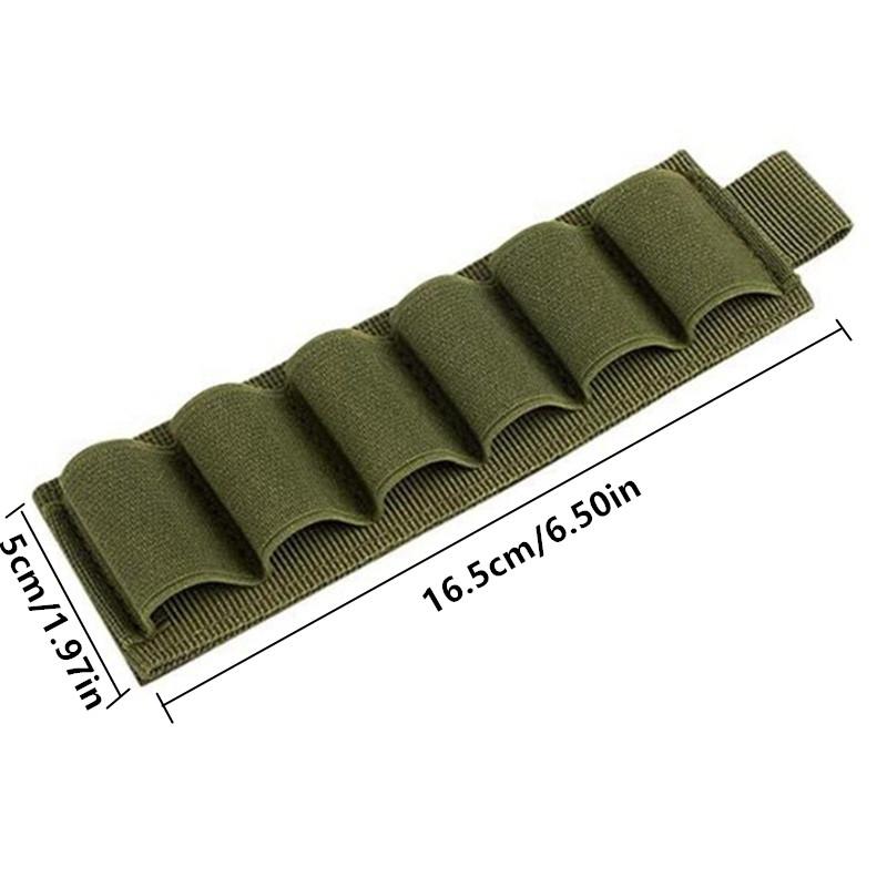 Tactical 6/9 Round Ammunition Bag 12/20GA Shotgun Portable Velcro Attachment Bag Circular Rifle Bullet Holder.