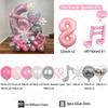 57pcs Slivery Heart Disco Balloon Silver Number Birthday Balloon Set Pink Music Note Children Adult Festive Party Decorations