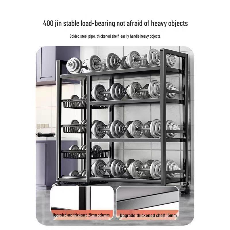 Multi-Layer Kitchen Storage Rack: Floor-Standing Vegetable, Pot, and Microwave Oven Organizer