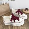 Casual Breathable Thick-soled Heightening New Autumn Canvas Shoes Student Muffin Board Shoes Personality