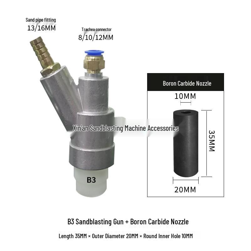 Type B Boron Carbide Sandblasting Nozzle for Manual & Automatic Rust Removal Machines