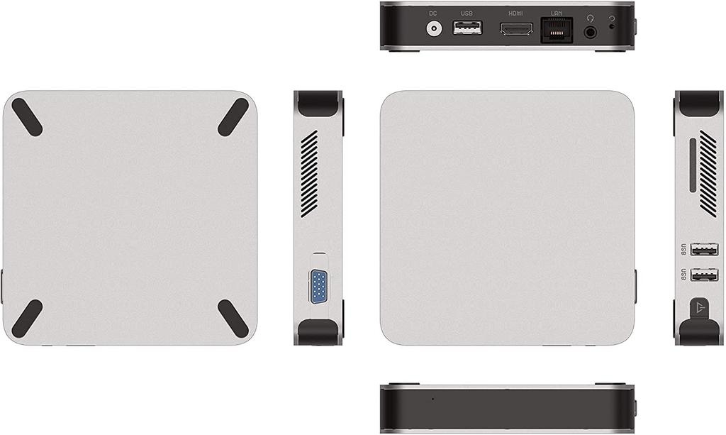 GMJ Desktop Mini PC with WPS Office and Windows 10 Celeron N3350 4GB 64GB USB and Quiet Operation Ultra-Lightweight, Space-Saving Pro, Processor,