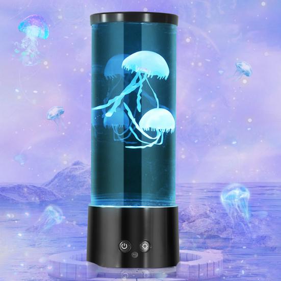 LED Jellyfish Lamp 17 Color Setting Jellyfish Aquarium Light with Remote Control Fantasy Tank Table Lamp Ultra-Silent Night Lights for Home