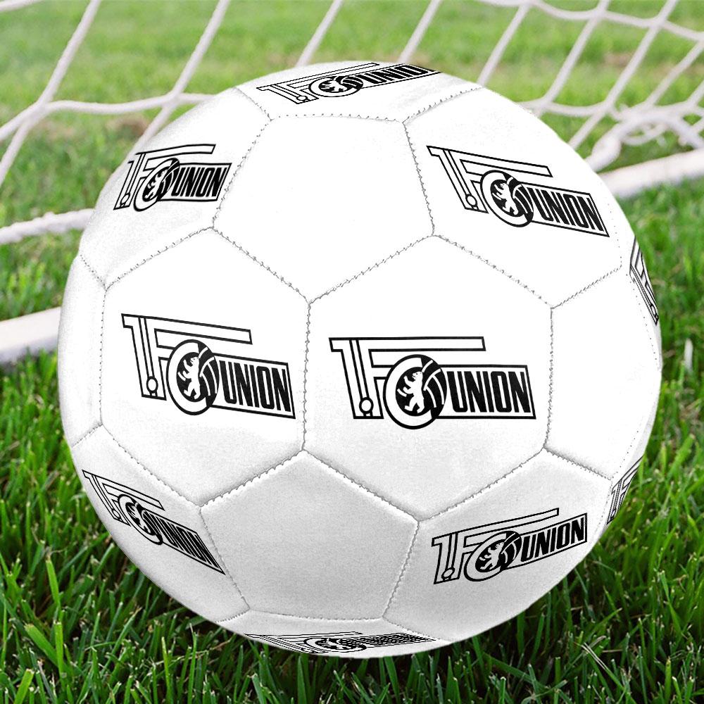 Union Berlin FC Size 5 Soccer Ball, Machine-Stitched PVC, Durable & High Bounce, All Ages Fit, fan merchandise, matches & outdoor use.