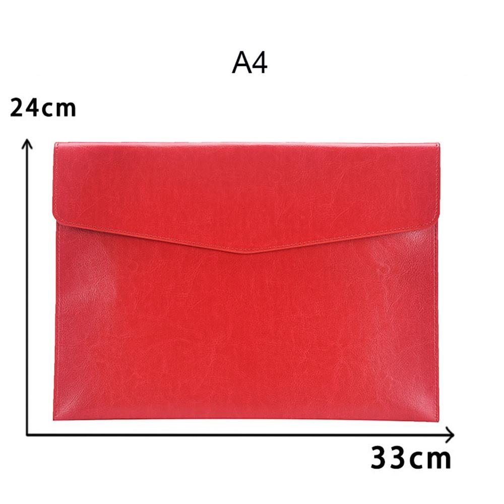 A6 A4 Leather File Folder Data Package Document Bag Card Holder Fashion Briefcase Contract Bill File Bag School Office Supplies