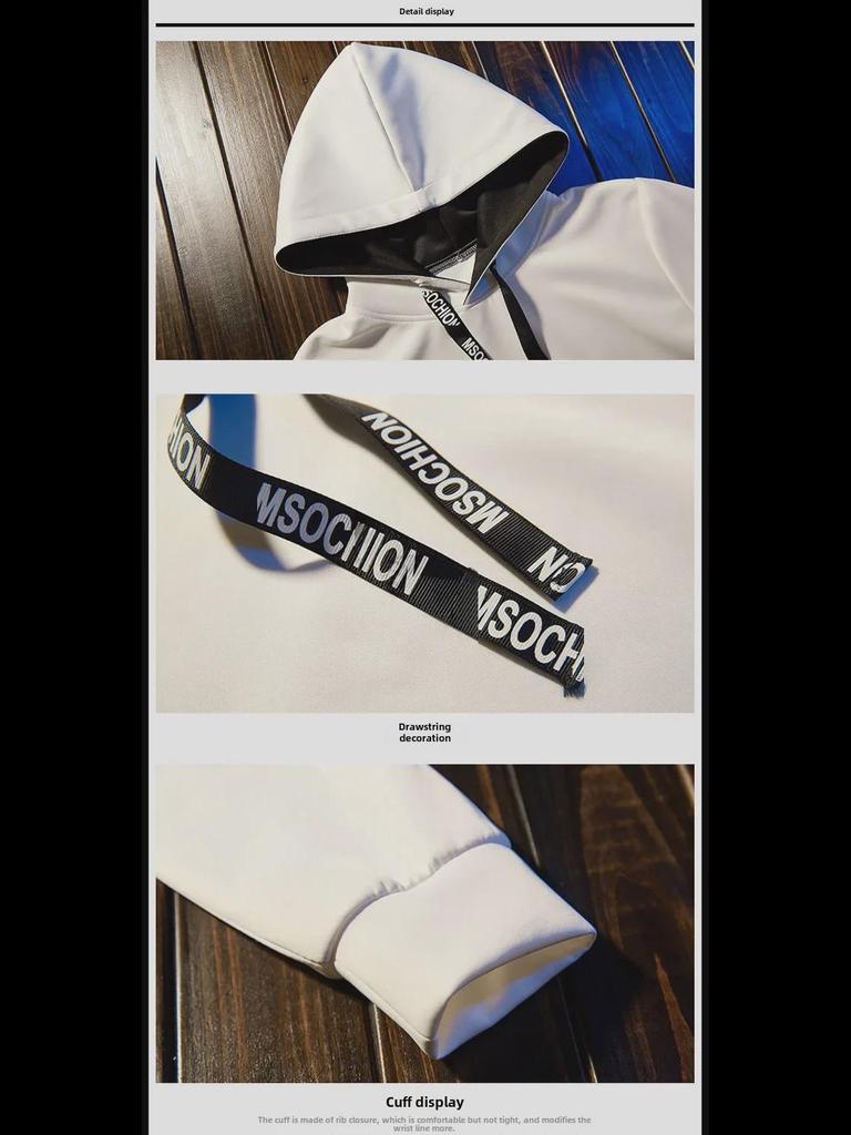 Men's Trendy Spring & Autumn Casual Suit: Fashionable Korean-Style Sports Jacket and Sweater Set