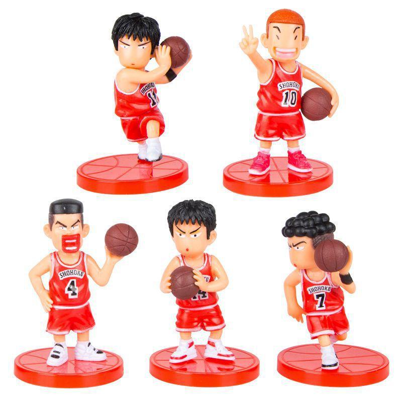 Exquisite Slam Dunk Hanamichi Sakuragi Rukawa Kaede Mitsui Hisashi Pvc Action Figure Model For Anime Enthusiasts