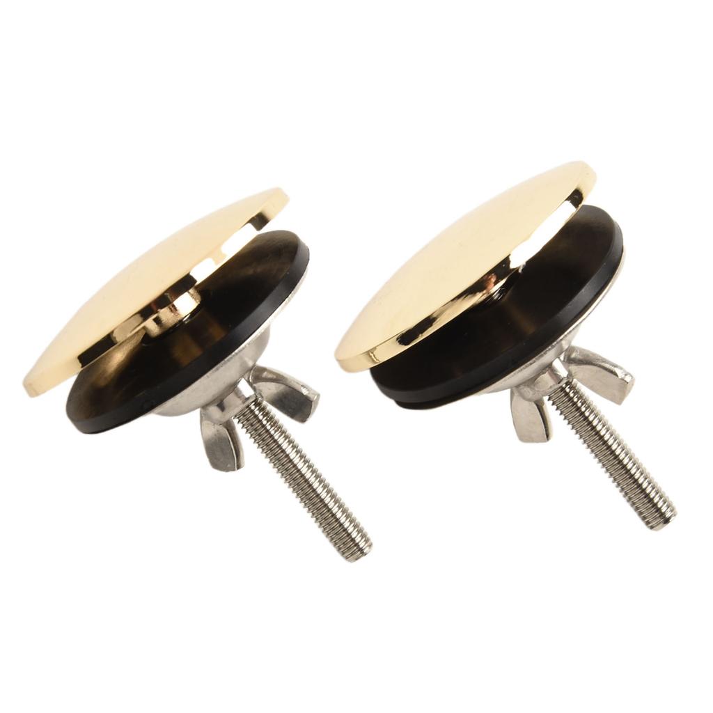 2PCS Kitchen Sink Faucet Hole Sealing Covers Zinc Alloy Construction with Rubber Gasket for Enhanced Leak Protection