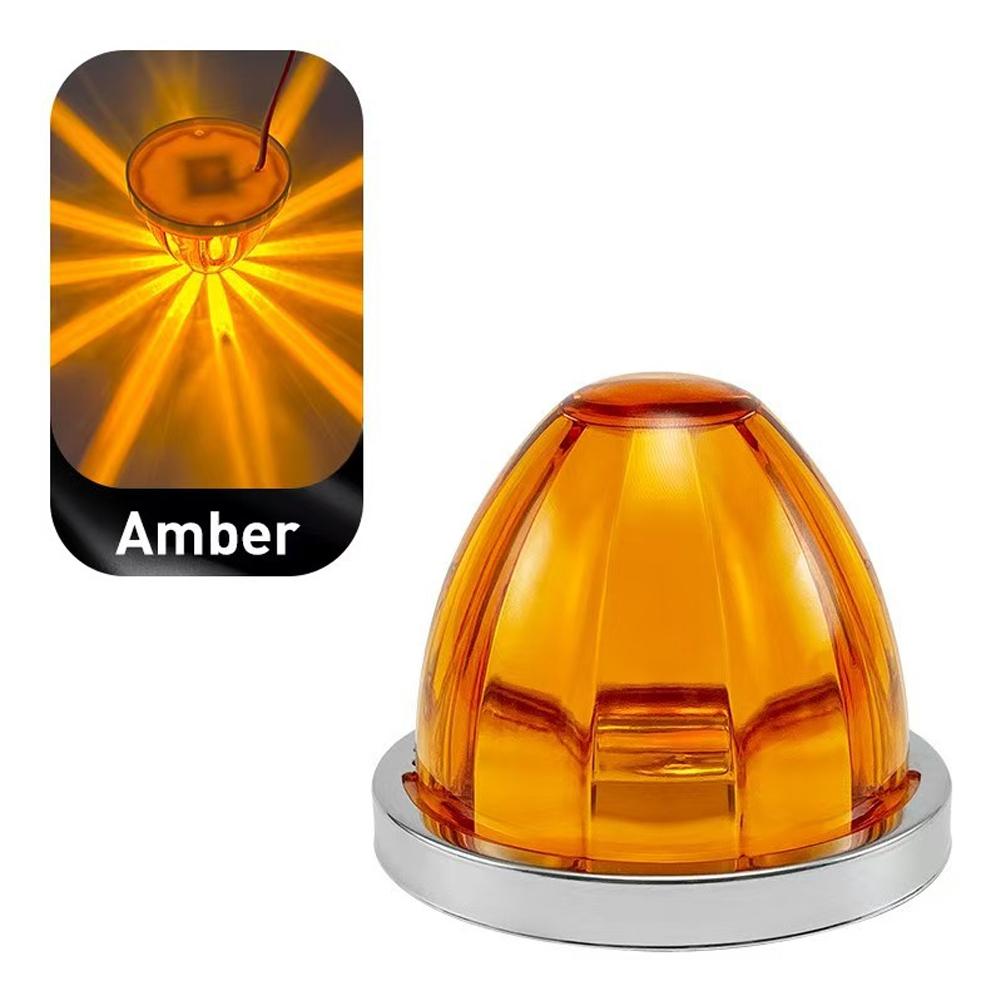 1Pc LED Truck Side Lights Watermelon Lights LED Turn Signal Emergency Lamp Trailer Side Marker Clearance Light 12V 24V for Car