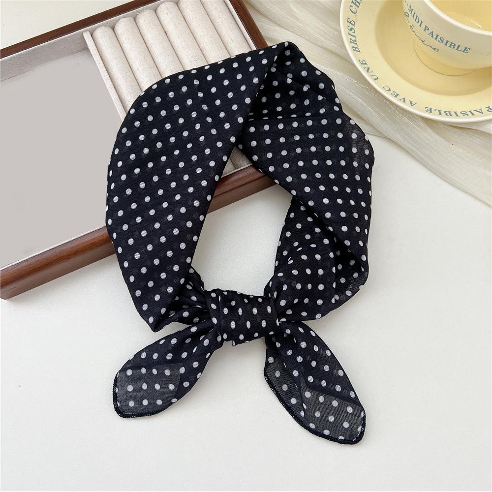 58cm Print Cotton Linen Square Neck Scarf Fashion Soft Floral Bandanas Headscarf Women Turban Head Wrap Elegant Neckerchief