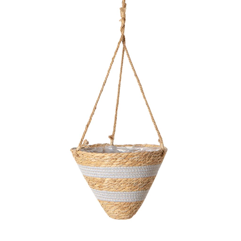 Garden Hanging Planter Plant Storage Basket Rope Woven Indoor Outdoor Flower Pots Holder Plant Hangers Home Decorations