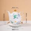 Creative Ceramic Tea Set Large Capacity English Afternoon Tea Coffee Pot Bone China Tea Cup and Saucers for Home Office