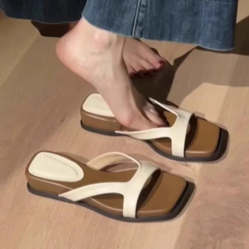 Mode Ballerinas Damen Hausschuhe Designer Gemütliche Schuhe Mode Sandalen 2025 Sommer Strand Flip Flops Neue Marke Pantoletten Lässig Zapatillas Mujer