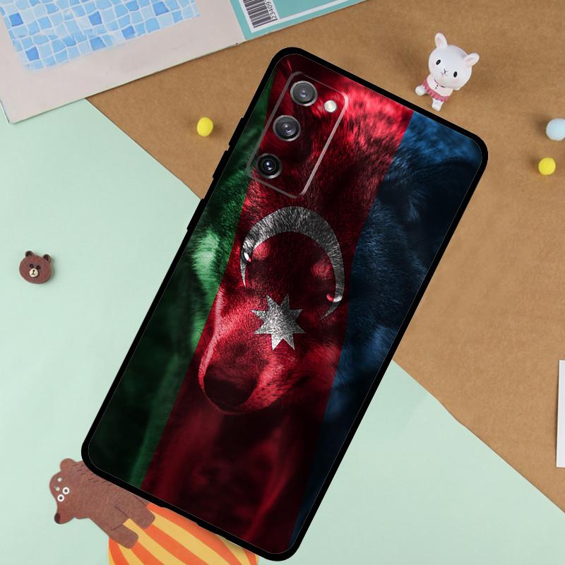 Azerbaijan Flag Soft Case For Samsung Galaxy S25 Ultra S9 S10 S20 FE S21 S22 S23 Plus S24 Ultra Funda Cover