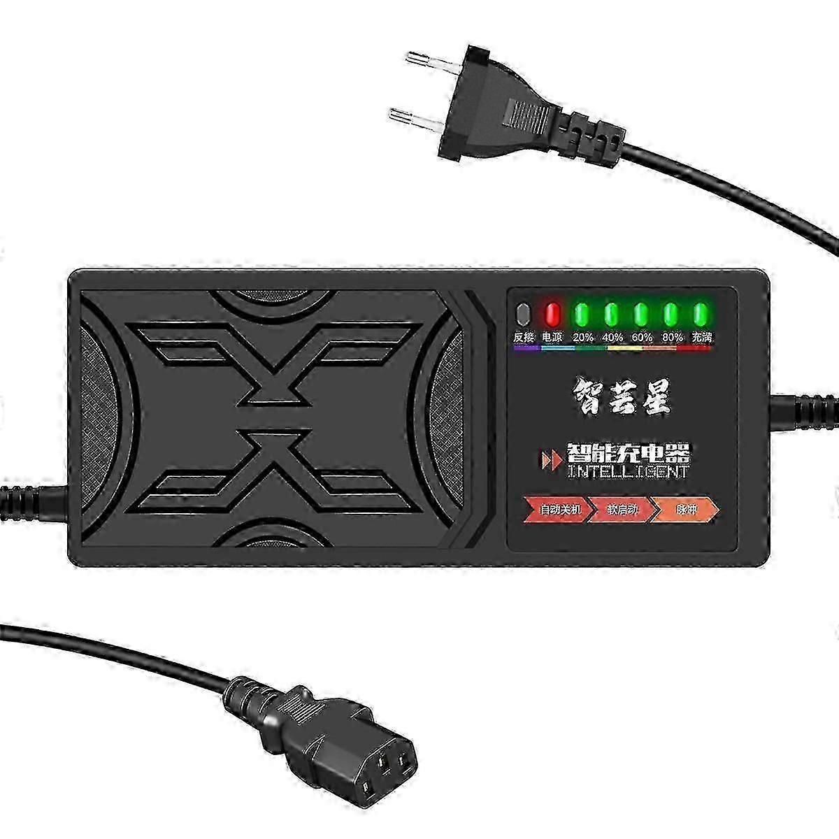 60V 20Ah Univerzális Elektromos Jármű Töltő 7-Fényes Kijelző Teljesítményjelző Szivárgásvédelem Biztonságos Töltés