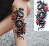1 Sheet Snake Butterfly Compass Flowers Temporary Tattoos For Women Girls Waterproof Realistic Fake Tattoo Sticker Long Lasting