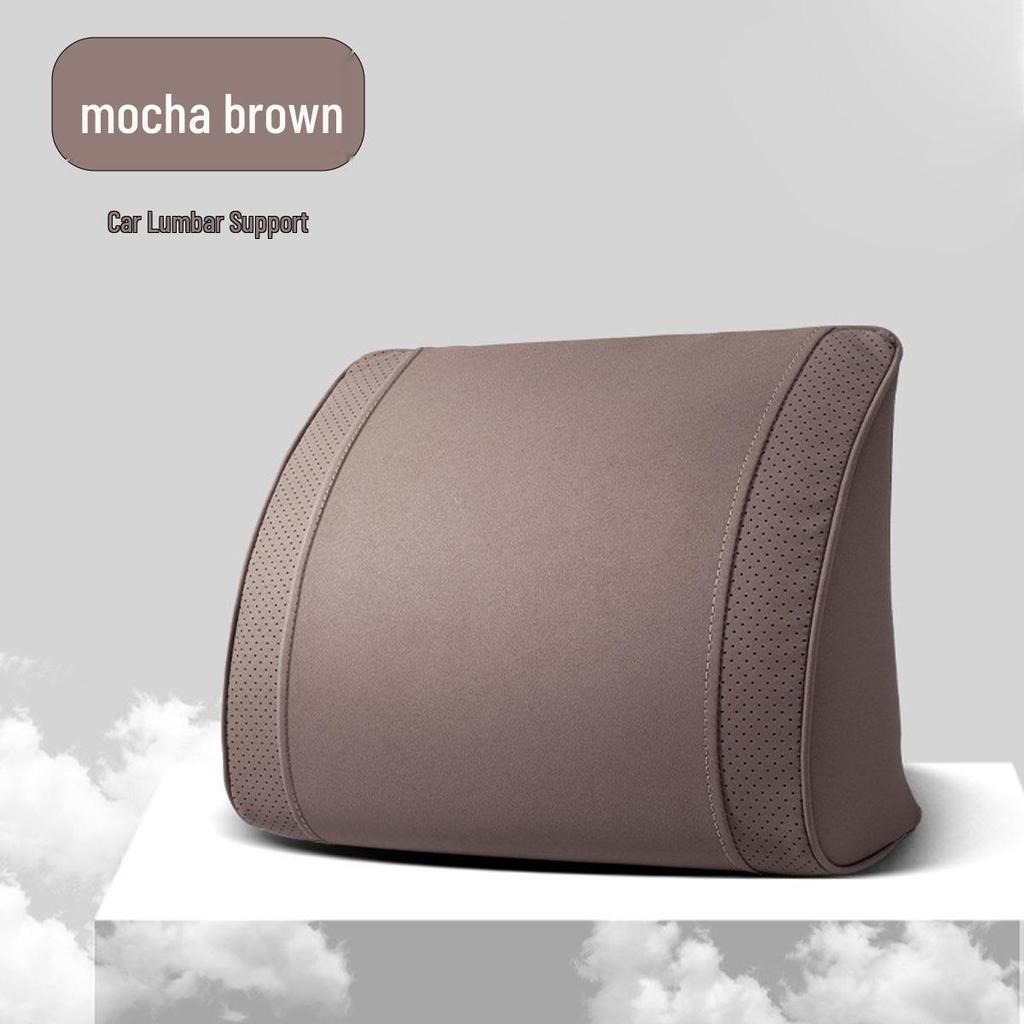 Luxury Leather Velvet Car Neck Pillow & Lumbar Support - Ideal for Drivers