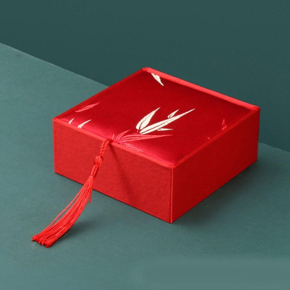 

Прямоугольная кисточка шкатулка для ювелирных изделий печать ювелирная упаковка коробка кольцо подарок Style13