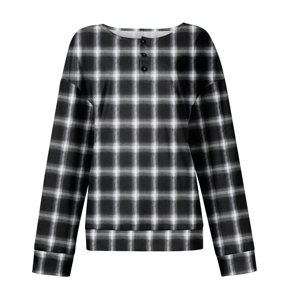 Dámské ležérní košile s dlouhým rukávem, topy na knoflíky s výstřihem do V, volný úplet, podzimní oblíbené pro ženy