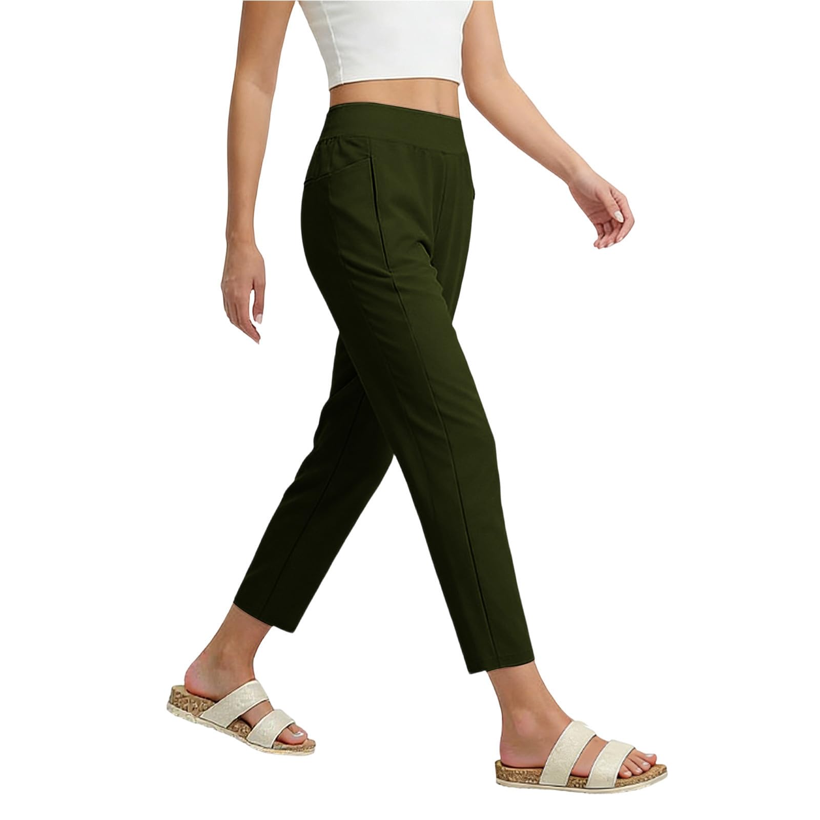 

Women s fashionable casual pants XL зелений