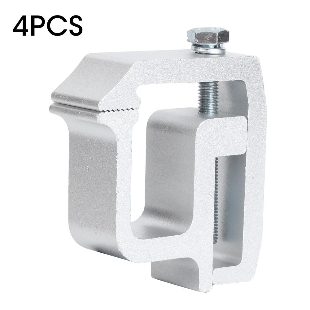 4pcs Set Truck Retaining Clamps Alloy Steel Truck Cap Topper Campers Mounting Clips 2in Throat Depth Accessory