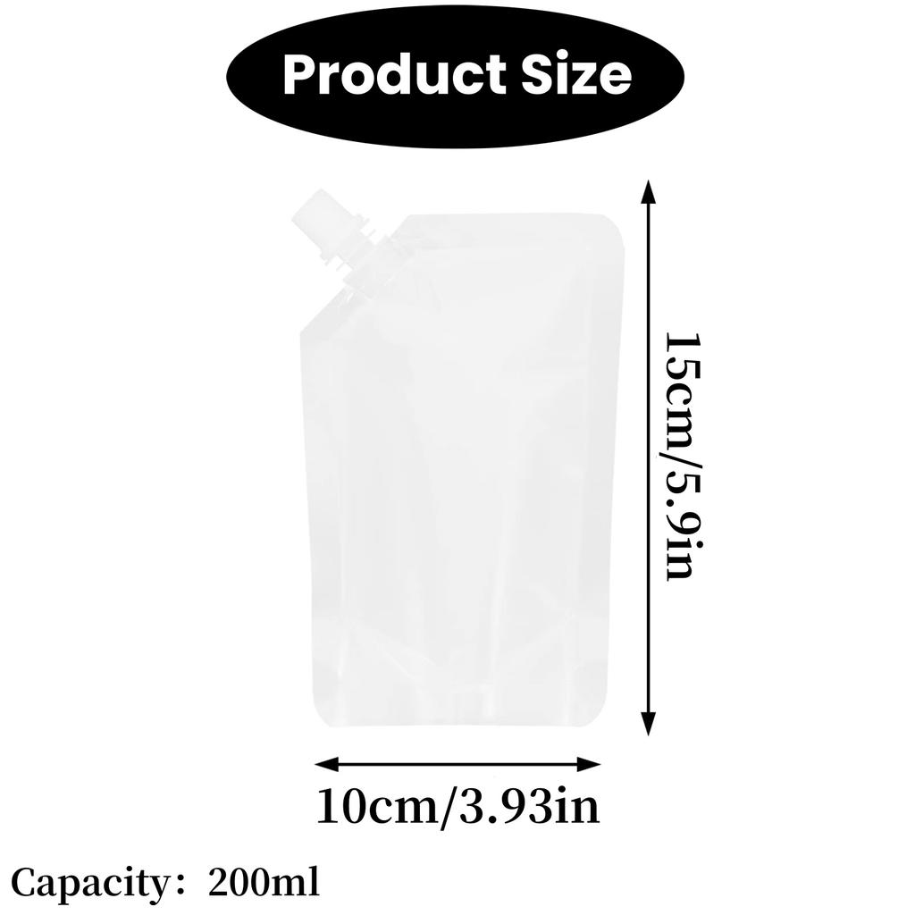 20/40Pcs Drinking Pouch Bags Portable Plastic Transparent Drink Bag for Milk Tea Beverage Juice Liquid Storage Party Drinkware