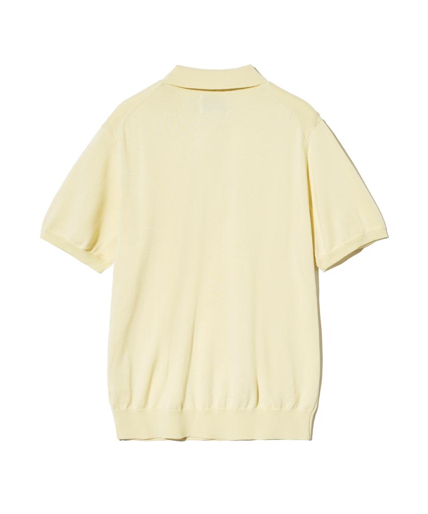 YALE Supima Cotton Short Sleeve Polo Knit Light Yellow