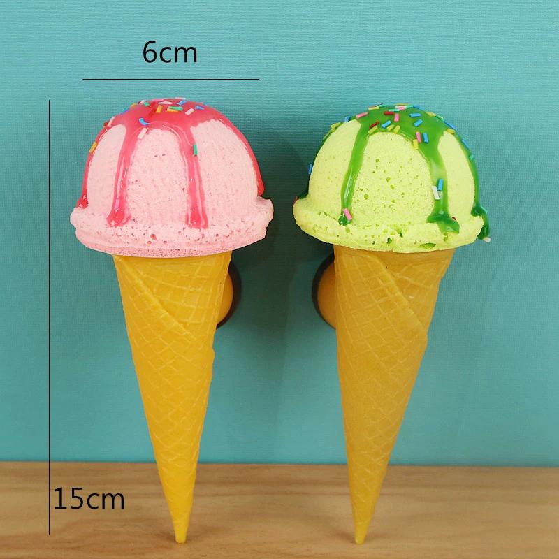 Simulation Ice Cream Model Decoration Fake Ice Cream Cone Food Mould Plastic Ornaments Window Sample Display Party Shooting Prop