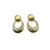 French Retro Oval Cutout Metal Earrings – Luxury High-End Fashion Jewelry for Women