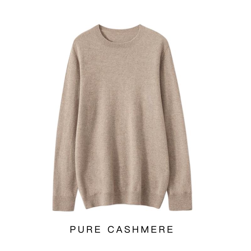 Herren Kaschmir Rundhals-Pullover: Vielseitiger Herbst/Winter Strickpullover