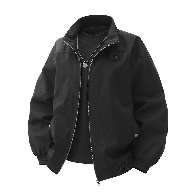 Chaqueta de Solapa Casual Americana de Moda para Hombre - Ropa de Trabajo de Piloto de Primavera, Tallas Grandes Disponibles