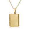 CJH 316L Stainless Steel Can Open Geometric Square Phase Box Necklace Pendant Novelty Gifts for Couples Engraved Jewelry