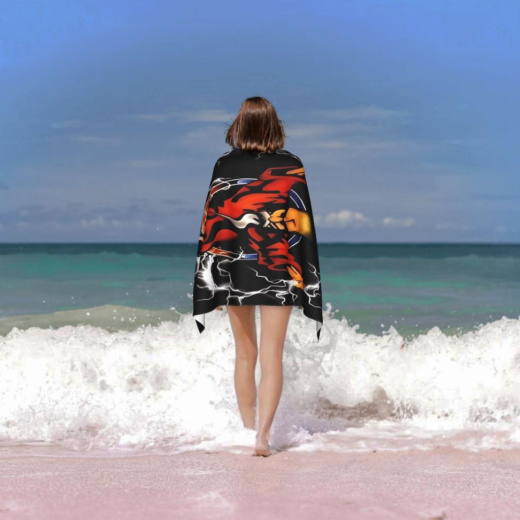 Cool Lightning Wizard Print Microfiber Beach Towel Quick Dry Absorbent Sand Free For Beach Pools Gym Sports Bathroom Accessories