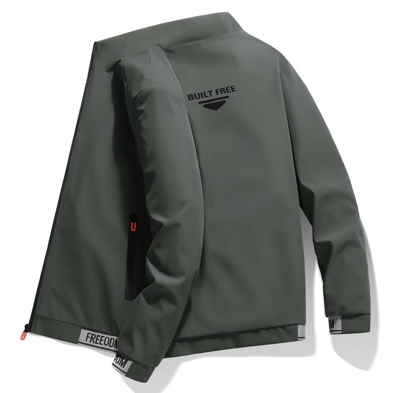 Coat Men's Autumn New Stand-up Collar Thin Jacket Men's Trench Coat Bomber Jacket Baseball Uniform