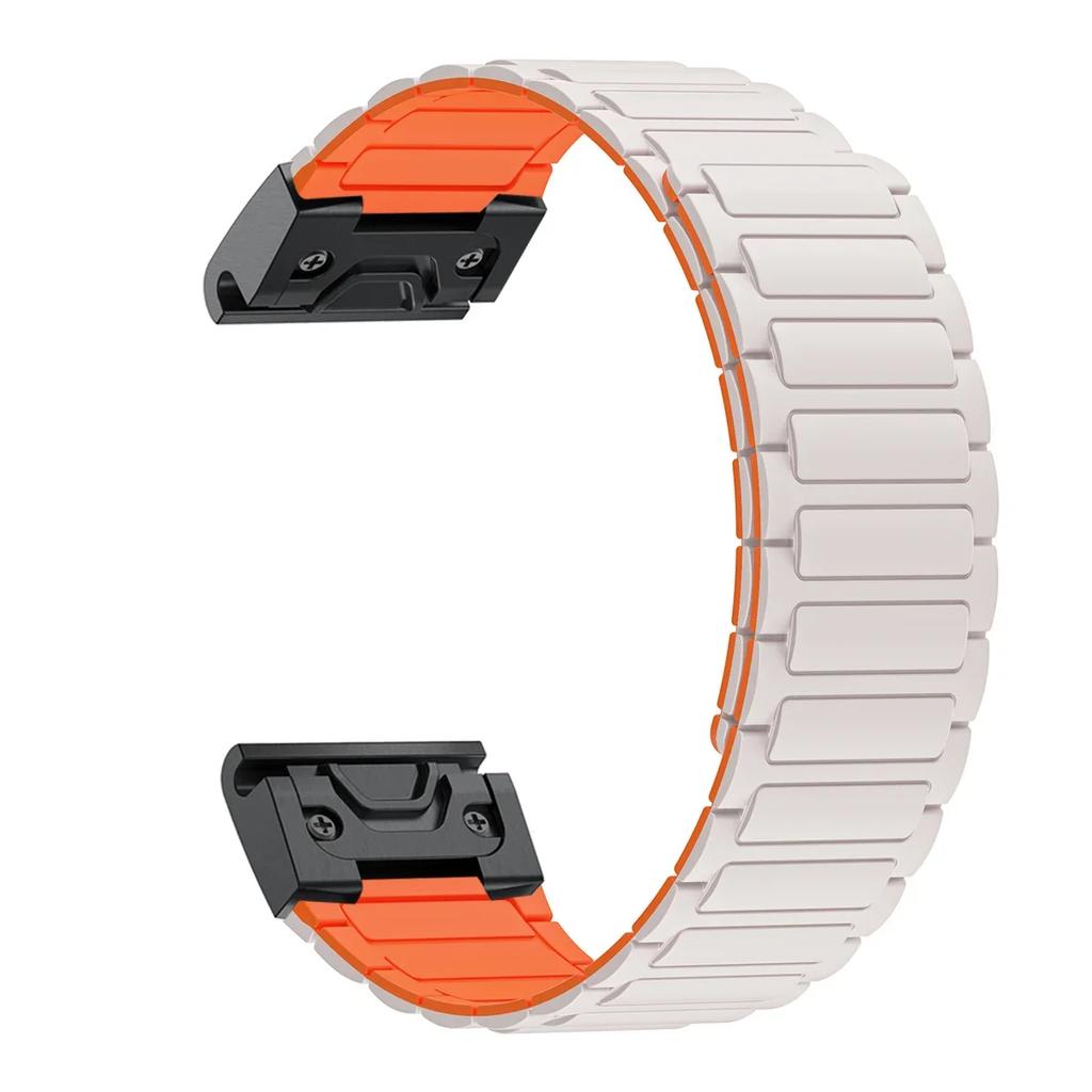 26mm Magnetic Silicone Strap for Garmin Band Fenix 8 51MM 7X 7 Pro Fenix 6X 5X 5Plus Tactix 7 Enduro 3 Loop descent mk1 Bracelet