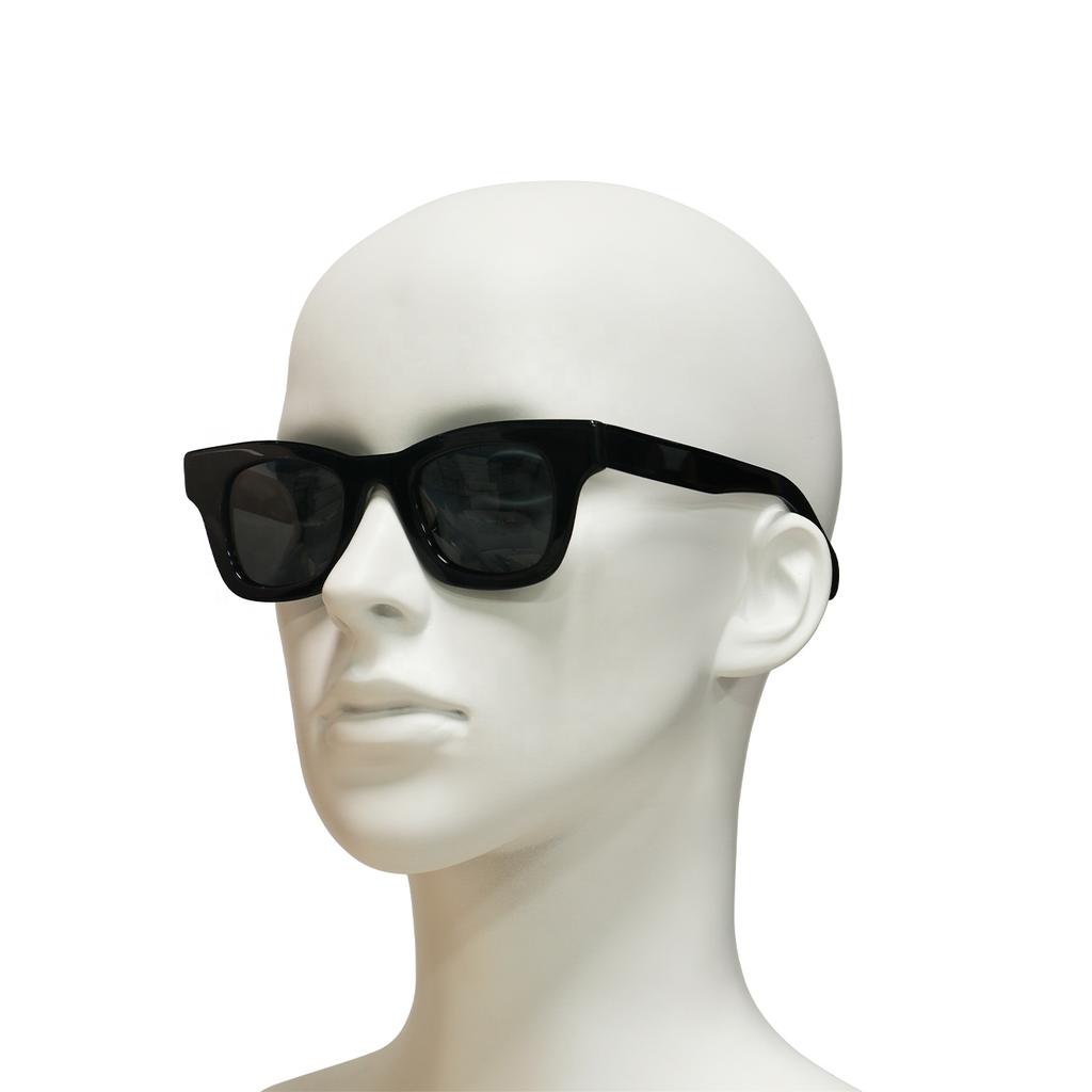 New Arrivals Polarized Acetate Sun Glasses Transparent Custom Logo Square Eyewear Thick Shades Sunglasses for Men Women UV400