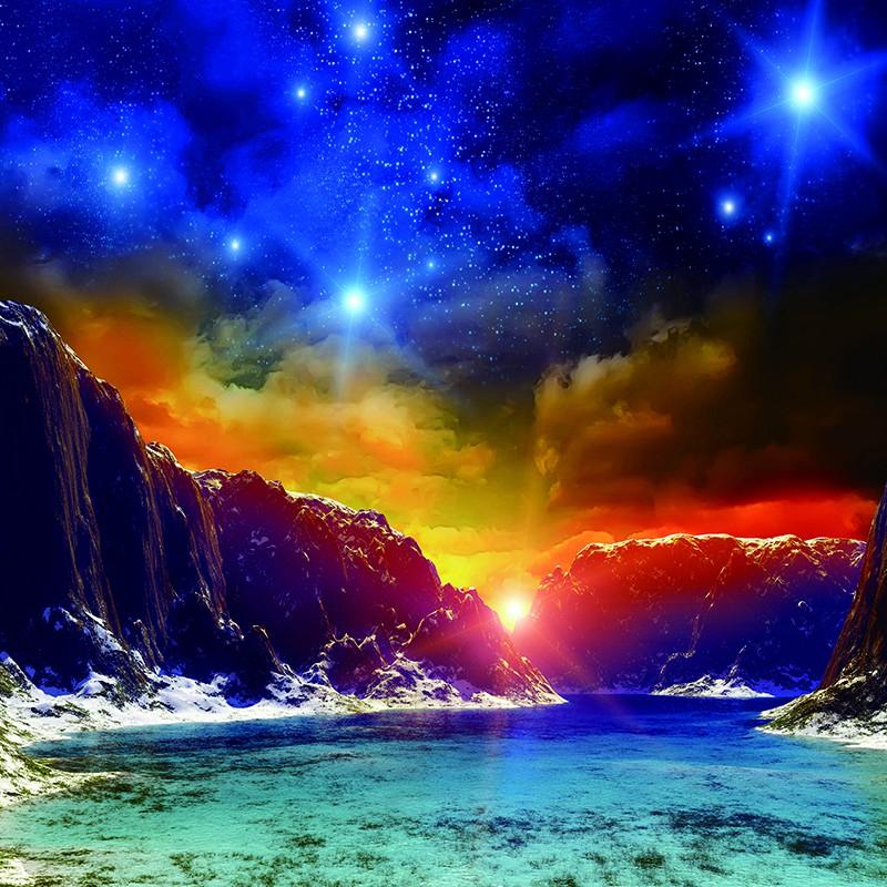 Decor acasă Tapiserie Sufragerie Dormitor Frumos Apus de Soare Soare Luna Mandala Tapiserie de perete suspendată