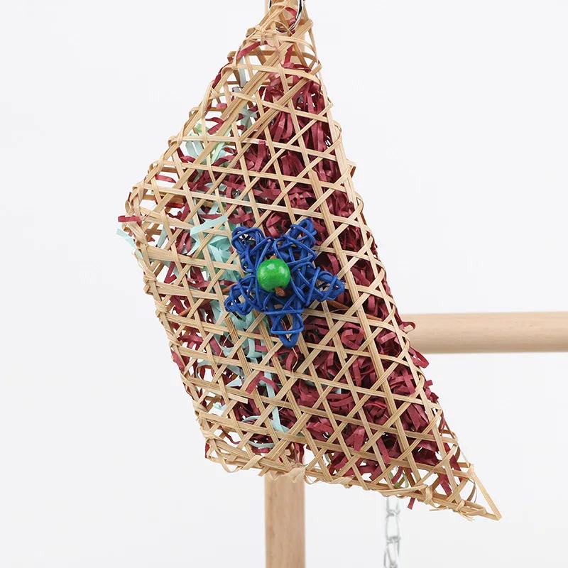 Houten Papegaaienstandaard Vogel Speeltuin Papegaai Speelstandaard Meervoudige Speelgoedcombinatie Interactief Trainingsframe Vogelplank Staande Stok