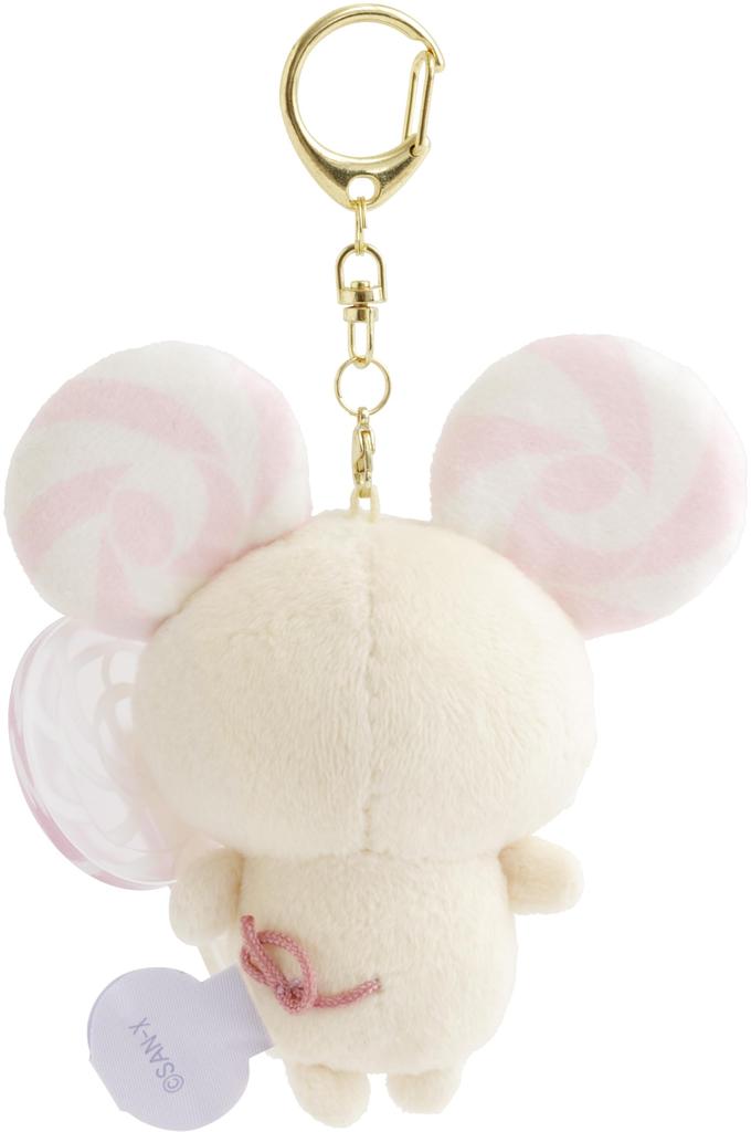San-X MV32001 Sugar Cocomoo "Rory and Pop's Candy Day" Hanging Plush Toy, ChooPopCandy (Rory)