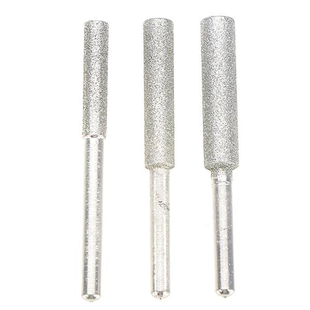 Chainsaw Sharpening Tools Kit Cylindrical Diamond Coated Grinding Stone Blades Serrated Polishi K8J7