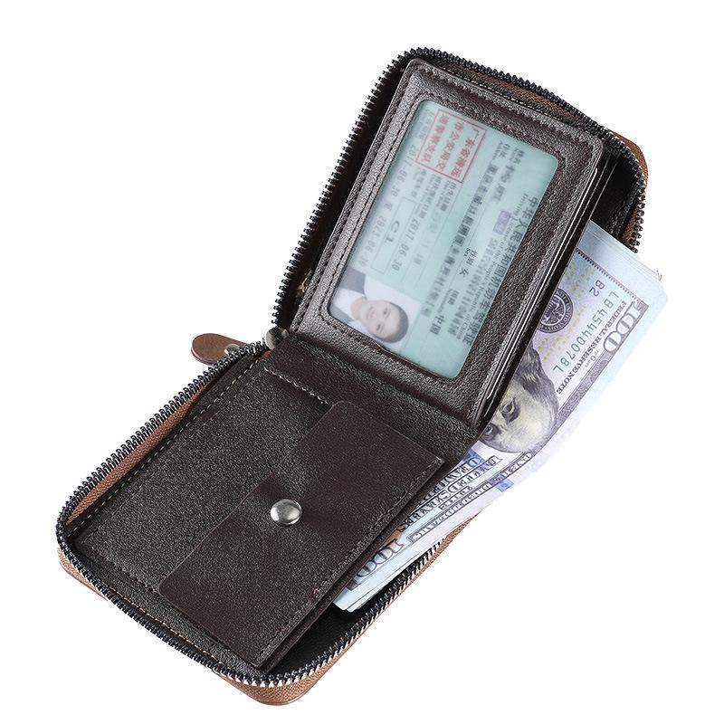 Men's Classic Multi-Function Short Wallet: Stylish European & American Design with Multi-Card Slots & Coin Purse