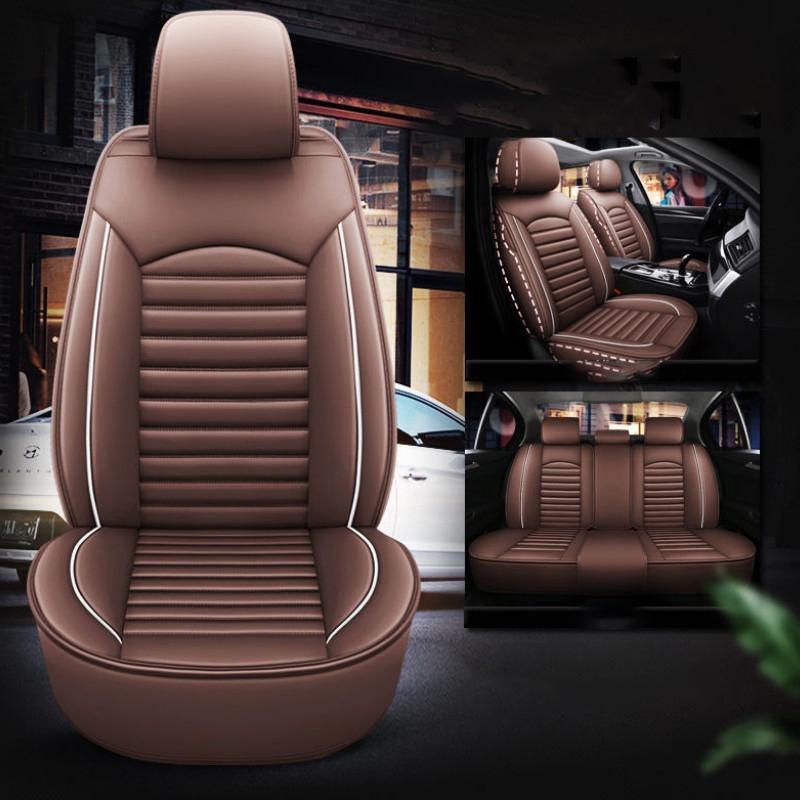 Husă scaun auto premium din piele PU Pernă scaun auto impermeabilă universală cu 5 locuri Protector scaun auto Pad moale