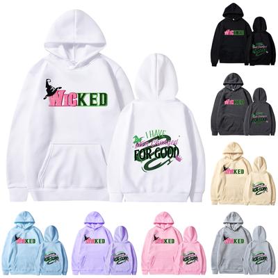Unisex Fashion Casual Długi rękaw Okrągły dekolt Luźny Pluszowy sweter z kapturem z liną