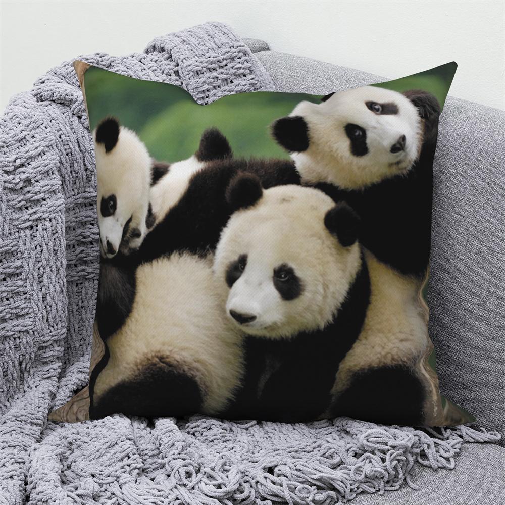 Cute Panda Print Decorative Cushion Cover Home Sofa Bed  Pillow