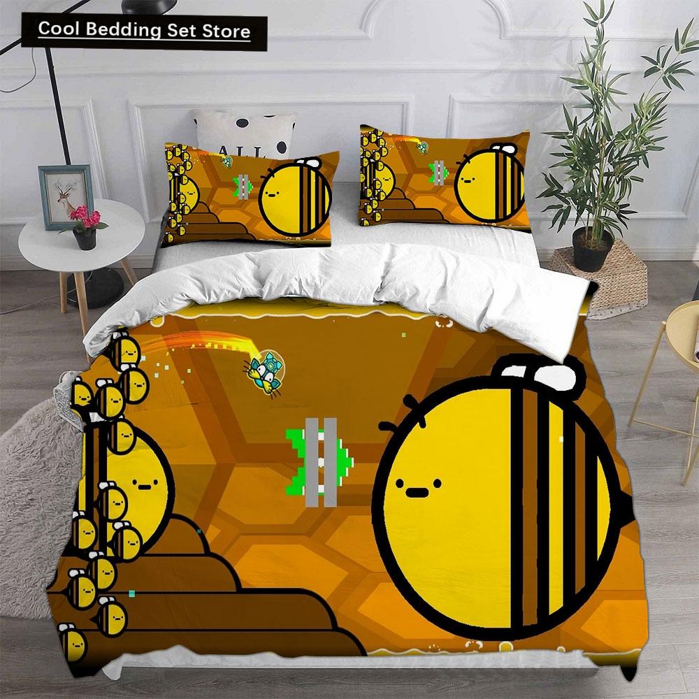 3D Geometry Dash Bedding Sets Comforter Quilt Bed Cover Duvet Cover Pillow Case 2-3 Pieces Sets Bedroom Decoration Home Textiles