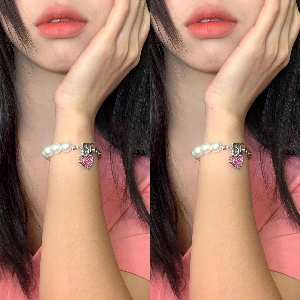 Chic Y2K Pearl Chain Necklace & Bracelet Set - Multiple Styles