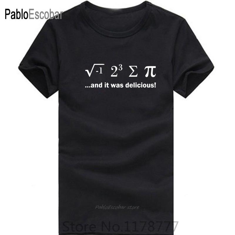 

New Brand Men Cotton Short Sleeve I 8 Sum Pi And It Was Delicious ate pie geek Sci-Fi Nerd Gift Idea Adult T-shirts T Shirts 4XL