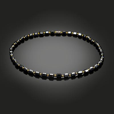 Unisex Gold Hematite Magnetic Therapy Necklace for Pain Relief Health Weight Relief Necklaces GZW