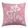 Christmas Pink Set Pillow Case Home Decoration Sofa Cushion Linen Nordic Snowman Elk Bedside Pillow Case